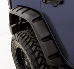 Lund 07-17 Jeep Wrangler RX-Rivet Smooth Elite Series Fender Flares w/SS Bolts - Black (4 Pc.)