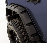 Lund 07-17 Jeep Wrangler RX-Rivet Smooth Elite Series Fender Flares w/SS Bolts - Black (4 Pc.)