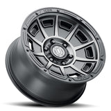 ICON Victory 17x8.5 6x135 6mm Offset 5in BS Smoked Satin Black Tint Wheel