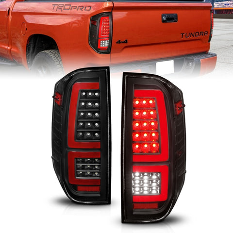 ANZO 2014-2021 Toyota Tundra LED Taillights Black Housing/Clear Lens