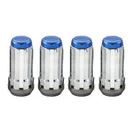 McGard SplineDrive Lug Nut (Cone Seat) 1/2-20 / 1.60in. Length (4-Pack) - Blue Cap (Req. Tool)