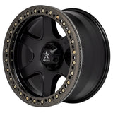 RBP 50R Cobra 17x9.0 5x114.3 BP / 5.5 BS 10mm Offset 78mm CB (Hub Centric) Black w/Bronze Ring Wheel