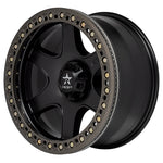 RBP 50R Cobra 18x9.0 5x114.3 BP / 5.5 BS 10mm Offset 78mm CB (Hub Centric) Black w/Bronze Ring Wheel