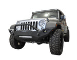 DV8 Offroad 07-18 Wrangler JK FS-18 Mid Length Steel Front Bumper w/ Fog Lights