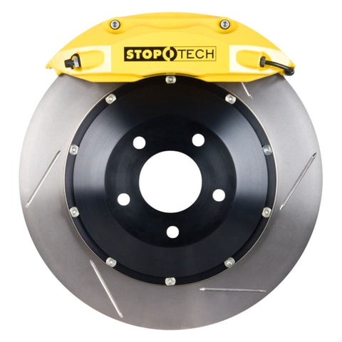 StopTech 08-13 BMW 135i Rear BBK w/ 345x28 Yellow ST-40 Calipers Slotted Rotors Pads and Lines
