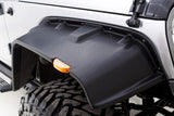 Lund 07-17 Jeep Wrangler FX-Flat Textured Elite Series Fender Flares w/Black Bolts - Black (4 Pc.)