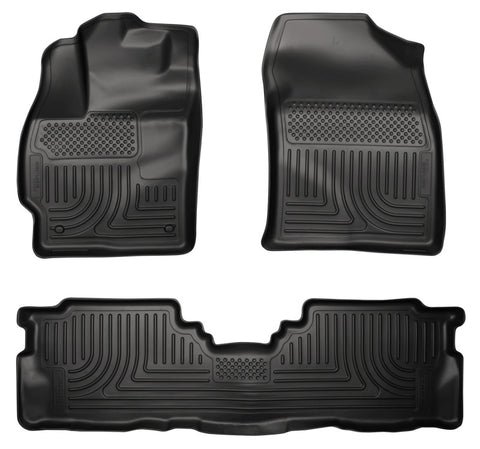 Husky Liners 2012 Toyota Prius v WeatherBeater Combo Black Floor Liners