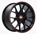 BBS CH-R Nurburgring Edition 19x8.5 5x120 ET32 PFS Black/Red Wheel - 82mm PFS/Clip Required