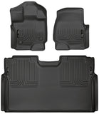 Husky Liners 15-22 Ford F-150 SuperCrew Weatherbeater Black Front & 2nd Seat Floor Liners