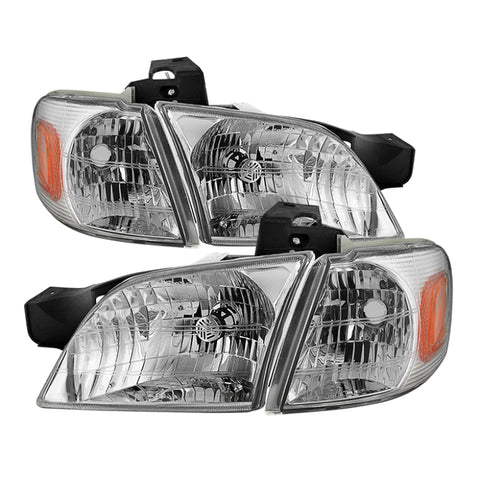 Xtune Pontiac Trans Sport 97-98 OEM Style Headlights w/ Corner Lights Chrome HD-JH-CVEN97-AM-C-SET