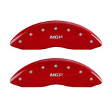 MGP 4 Caliper Covers Engraved Front & Rear MGP Red finish silver ch