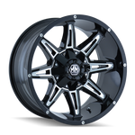 Mayhem 8090 Rampage 18x9 / 6x135 BP / 18mm Offset / 106mm Hub Black w/ Milled Spokes Wheel