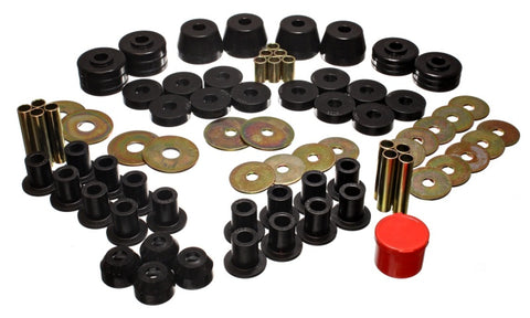 Energy Suspension 85-92 VW Golf/GTI/Jetta / 72-93 Dodge Ramcharger Blk Hyper-flex Master Bushing Set