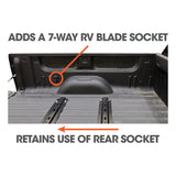 Curt 99-18 GMC Sierra 3500 HD 7ft Harness Extension (Adds 7-Way RV Blade to Truck Bed 10-Pack)
