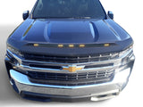 AVS 2019 Chevy Silverado 1500 Aeroskin Low Profile Hood Shield w/ Lights - Black