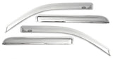 AVS 15-18 Ford F-150 Supercrew Ventvisor Outside Mount Front & Rear Window Deflectors 4pc - Chrome