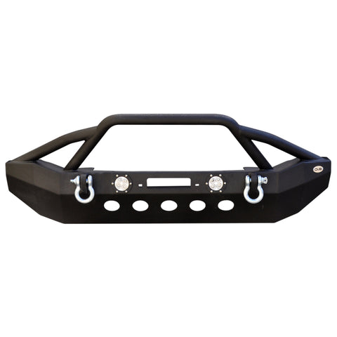 DV8 Offroad 07-18 Jeep Wrangler JK/JL FS-8 Mid Length Steel Front Bumper w/ LED Lights