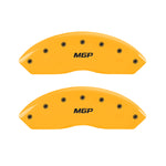 MGP 4 Caliper Covers Engraved Front & Rear MGP Yellow Finish Black Char 2007 Buick Lucerne