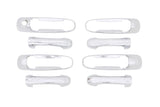 AVS 02-08 Dodge RAM 1500 (w/o Passenger Keyhole) Door Handle Covers (4 Door) 8pc Set - Chrome
