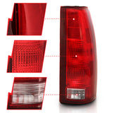 ANZO 1988-1999 Chevy C1500 Taillight Red/Clear Lens w/ Circuit Board?(OE Replacement)