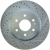 StopTech Select Sport 05-15 Nissan Xterra / 05-12 Pathfinder Slotted and Drilled Left Front Rotor