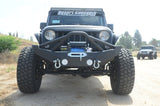 DV8 Offroad 07-18 Jeep Wrangler JK/JL FS-12 Mid Length Steel Front Bumper w/ Fog Lights