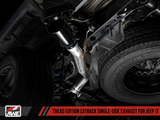 AWE 20-21 Jeep Gladiator JT 3.6L Tread Edition Cat-Back Single Side Exhaust - Diamond Black Tip
