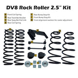 DV8 Offroad 07-18 Jeep Wrangler JK Rock Roller 2.5in Front & Rear Lift Kit w/o Shocks