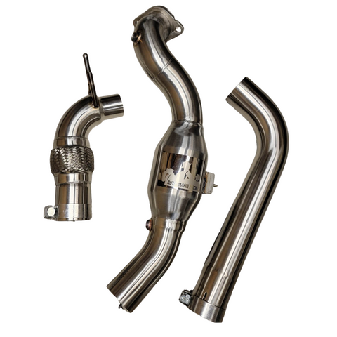 AMR Stainless Steel Catted DownPipe Mustang EcoBoost 2015-2023 *IN STOCK*