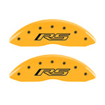MGP 4 Caliper Covers Engraved Front & Rear Gen 5/RS Yellow finish black ch