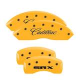 MGP 4 Caliper Covers Engraved Front Cadillac Rear SRX Yellow Finish Black Char 2006 Cadillac SRX