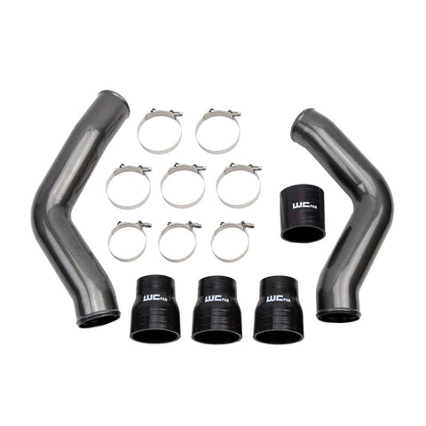 Wehrli 13-18 Cummins 6.7L 3.5 in. Intercooler Pipes Kit  - WCFab Grey