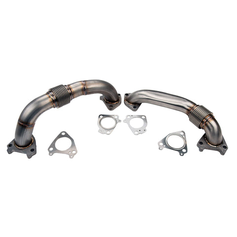 Wehrli 01-16 Chevrolet 6.6L Duramax 2in Stainless Up Pipe Kit w/Gaskets - Single Turbo