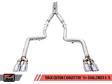 AWE Tuning 15+ Dodge Challenger 5.7 Track Edition Exhaust - Chrome Silver Quad Tips