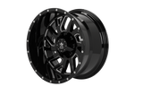 RBP 65R Glock 22x12 5x127/139.7 BP / 4.75 BS -44mm Offset 78mm CB Gloss Black Machined Grooves Wheel