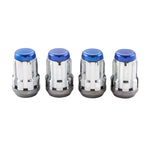 McGard SplineDrive Lug Nut (Cone Seat) M12X1.25 / 1.24in. Length (4-Pack) - Blue Cap (Req. Tool)