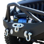 DV8 Offroad 07-18 Jeep Wrangler JK/JL FS-12 Mid Length Steel Front Bumper w/ Fog Lights