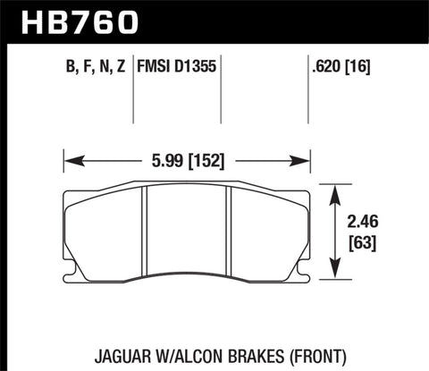 Hawk 08-12 Jaguar XKR HPS Front Brake Pads