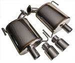 AVO 05-09 Subaru Legacy GT/Legacy Spec B 2.5L SS Mufflers Dual (Set of 2) w/4in Adj Exhaust Tip