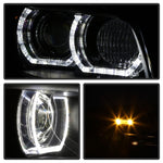 Spyder 08-10 BMW F92 3 Series Projector Headlights - LED DRL - Black (PRO-YD-BMWE9208-DRL-BK)