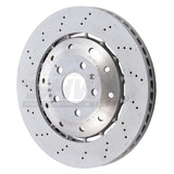 SHW 08-12 Audi R8 4.2L (Excl Ceramic Brakes) Front Drilled-Dimpled Lightweight Brake Rotor