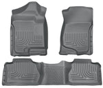 Husky Liners 07-12 Chevy Silverado/GMC Sierra Extended Cab WeatherBeater Combo Gray Floor Liners