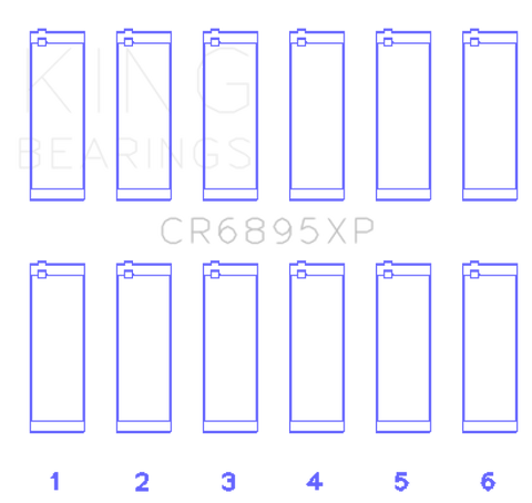 King Ford EcoBoost 3.5L V6 Connecting Rod Bearing Set (Set of 6)