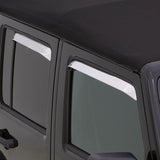 AVS 87-98 Ford F-250 Super Duty Ventshade Front & Rear Window Deflectors 4pc - Stainless