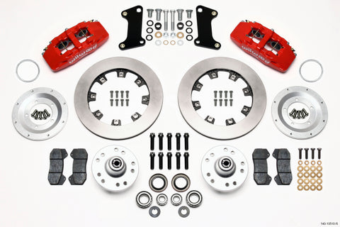 Wilwood Dynapro 6 Front Hub Kit 12.19in Drilled Red 67-69 Camaro 64-72 Nova Chevelle