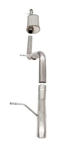 Corsa 12-18 Jeep Wrangler JKU 3.6L Sport 2.75in Cat-Back Exhaust w/ Turn Down Tip