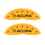 MGP 4 Caliper Covers Engraved Front & Rear Acura Yellow Finish Black Char 2017 Acura MDX