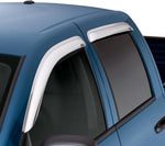 AVS 15-18 Ford F-150 Supercab Ventvisor Outside Mount Front & Rear Window Deflectors 4pc - Chrome