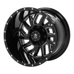 RBP 65R Glock 22x14 6x135 BP / 4.5 BS / -76mm Offset 87mm CB Gloss Black w/Machined Grooves Wheel