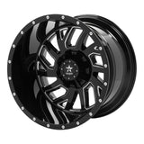 RBP 65R Glock 22x14 5x127/139.7 BP / 4.5 BS -76mm Offset 78mm CB Gloss Black Machined Grooves Wheel
